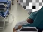 Superlotada, Maternidade Santa Mônica mantém bebê há três dias em corredor, no colo da avó; veja vídeo