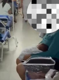 Superlotada, Maternidade Santa Mônica mantém bebê há três dias em corredor, no colo da avó; veja vídeo