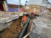 Quase 2 mil toneladas de entulho são retiradas da rede de drenagem de Maceió
