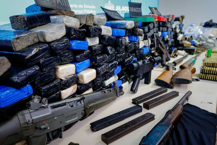 Alagoas registra aumento de 35,7% nas apreensões de drogas; mais de 2,8 toneladas e 1.655 armas foram retiradas de circulação
