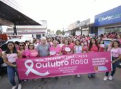 Caminhada em alusão ao Outubro Rosa reforça compromisso de prefeitura com a saúde em Palmeira dos Índios
