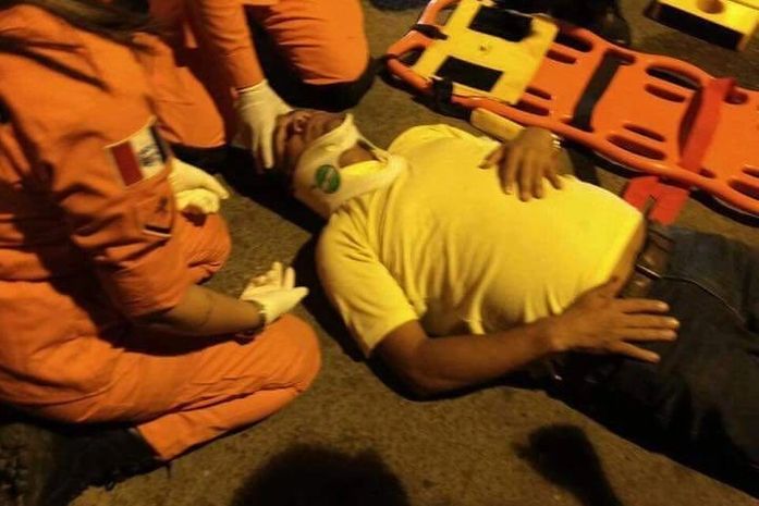 Silvânio Barbosa foi socorrido pelo Corpo de Bombeiros