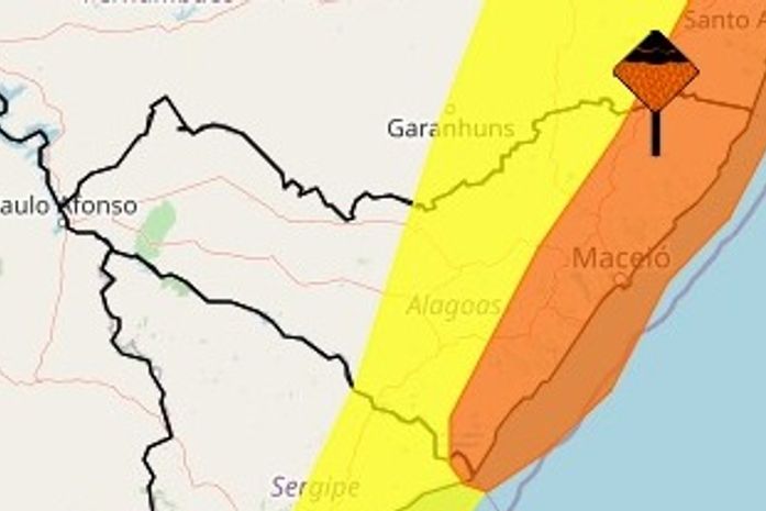 Inmet emite novos alertas de perigo para Maceió e 97 cidades de AL