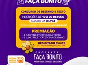 Prefeitura de São Miguel dos Campos lança concurso “Faça Bonito” que premiará vencedores com Tablet