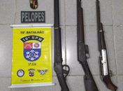 Armas foram recuperadas