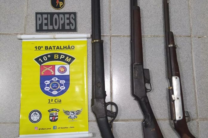 Armas foram recuperadas
