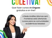 Rede Andifes Idiomas sem Fronteiras oferta cursos gratuitos de idiomas on-line

