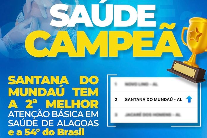 Previne Brasil: Santana do Mundaú tem a 2ª melhor assistência de Atenção Básica à Saúde de Alagoas