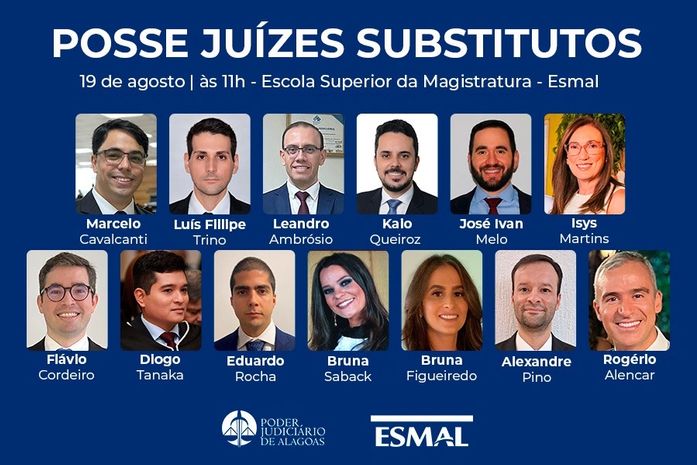 TJAL empossa 13 juízes substitutos nesta segunda-feira (19)