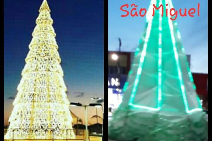 Decoração de natal de São Miguel vira chacota nas redes sociais