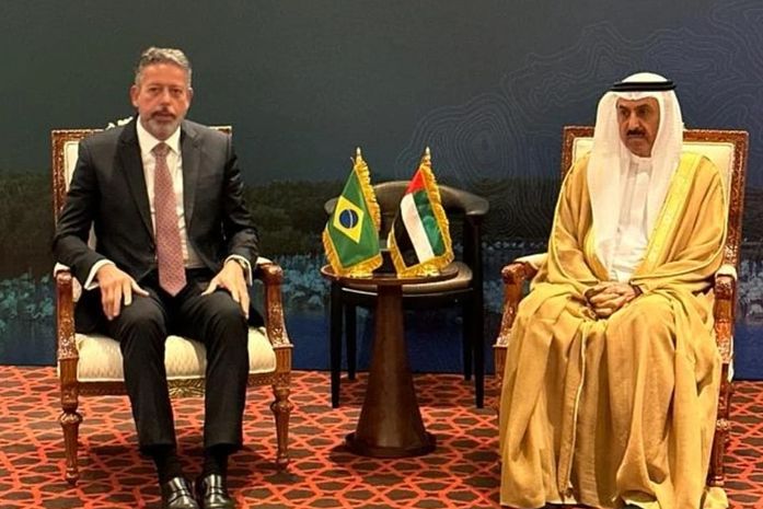 COP 28: em Dubai, Arthur Lira tem encontro bilateral com representante do parlamento árabe