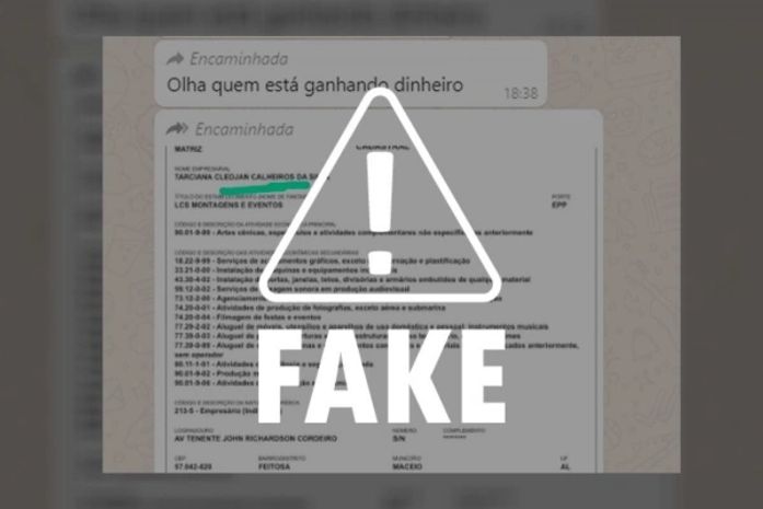 Notícia que circula em grupos de WhatsApp é falsa.