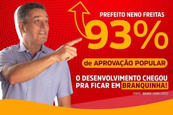 Administração do prefeito Neno Freitas tem 93% de aprovação, aponta pesquisa IBRAPE