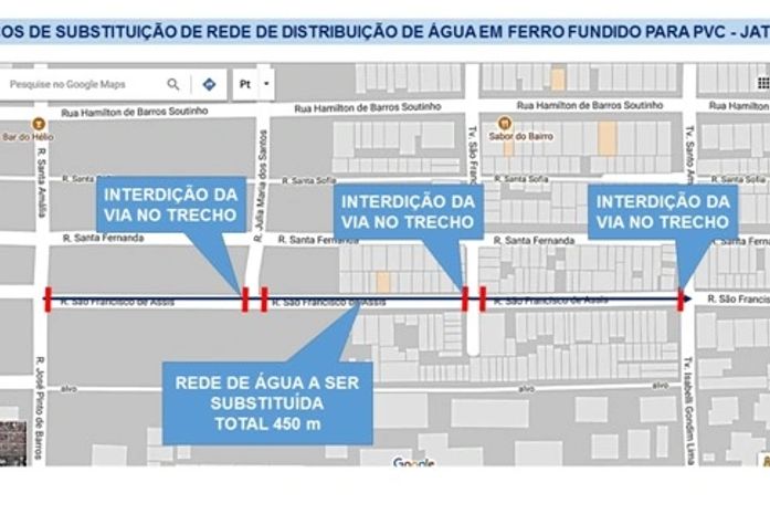 Trecho da Jatiúca é interditado nesta quinta-feira devido a obra da Casal
