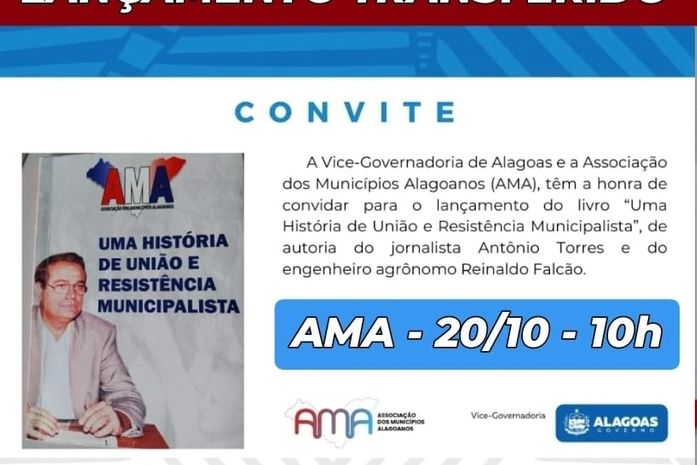 Lançamento do livro “Uma História de União e Resistência Municipalista" tem nova data confirmada