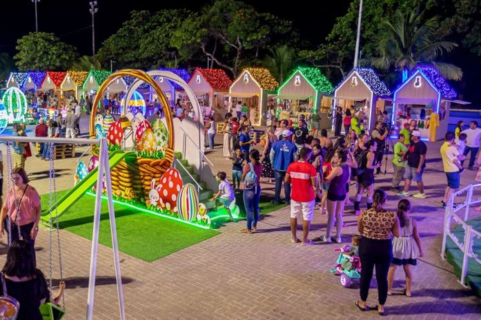 Prefeitura de Maceió inaugura Vila da Páscoa Iluminada na Multieventos