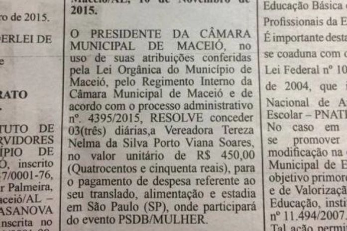 Portaria publicada no Diário Oficial
