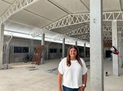Ziane Costa visita construção da nova Escola Afrânio Salgado Lages; obra está em ritmo acelerado