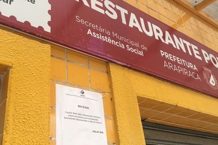 Restaurante popular Jerimum fecha mais uma vez em Arapiraca