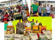 Evento teve uma feira com exposição e depois almoço 