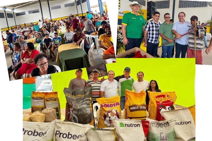 Evento teve uma feira com exposição e depois almoço