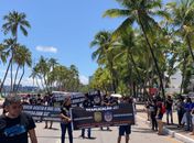 Concurseiros realizam protesto na orla de Maceió pela reaplicação das provas dos concursos da segurança em AL