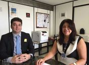 Prefeito Henrique Madeira e assessora de municípios do gabinete do Senador Renan Calheiros, Ismaelita Lima, 