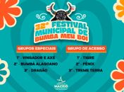 Vingador, Axé e Tigre conquistam títulos de campeões do 32º Festival Municipal de Bumba Meu Boi
