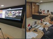 Renan Filho durante teleconferência com o Governo Federal.