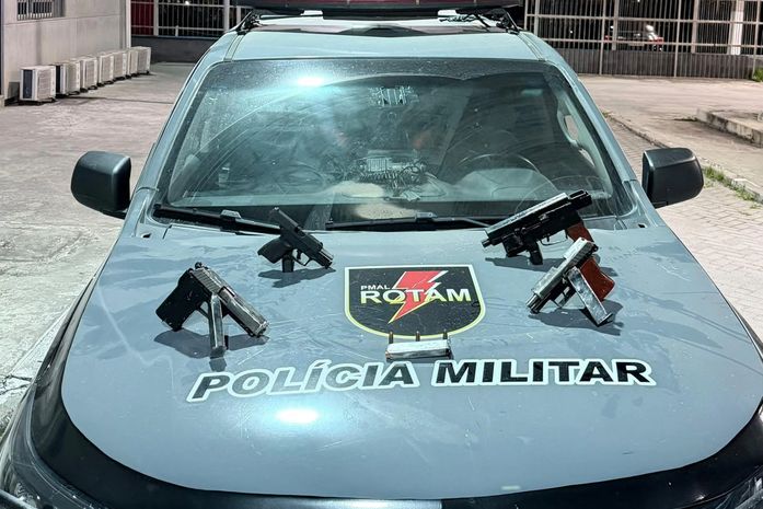 Submetralhadora e pistolas: homem é preso após efetuar disparos contra PM
