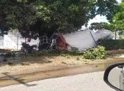 Caixa d'água desaba em escola em Arapiraca