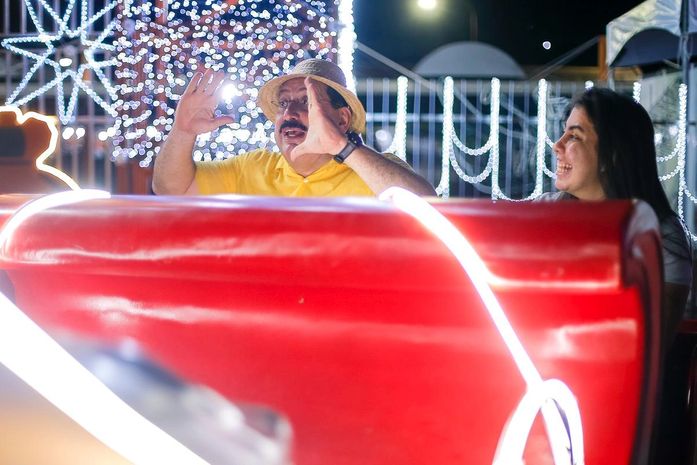 Secretária Gabriela Gonçalves e prefeito de Rio Largo vistoriam início dos preparativos para o Natal Luz 2021