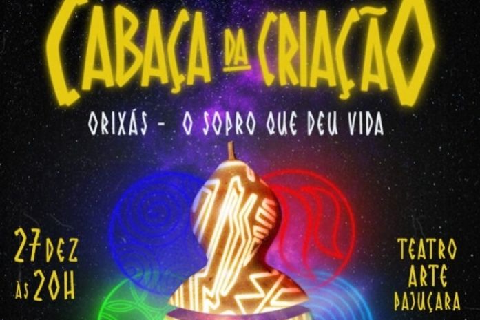 Espetáculo teatral gratuito aborda a criação do mundo a partir da visão de religiões de matriz africana