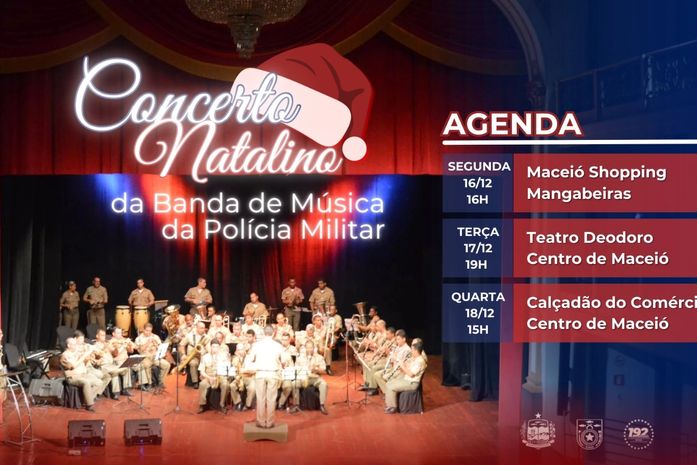 Banda da PM-AL promove Concertos de Natal