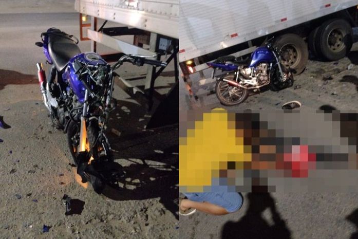 Motociclista morre após colidir com carreta na Avenida Menino Marcelo; Condutor foi preso