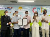 Prefeito Neno Freitas assina ordem de serviço para primeira creche do Programa CRIA em Branquinha

