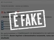 É fake! Não há solicitação da Semge para nova emissão de comprovante de rendimento