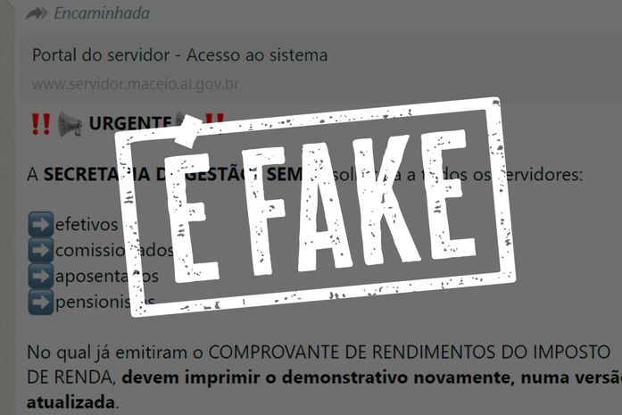 É fake! Não há solicitação da Semge para nova emissão de comprovante de rendimento