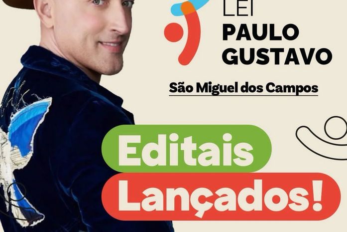 Prefeitura de São Miguel dos Campos lança editais da Lei Paulo Gustavo