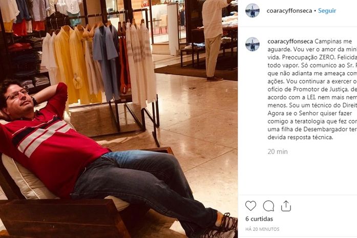 Promotor ironiza afastamento e manda recado para Alfredo Gaspar: "Não adianta me ameaçar"