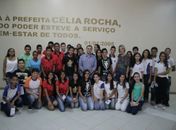 Alunos da Rede Municipal aprovados no Ifal visitam Prefeitura de Arapiraca
