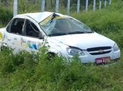 Táxi capota em Marechal Deodoro