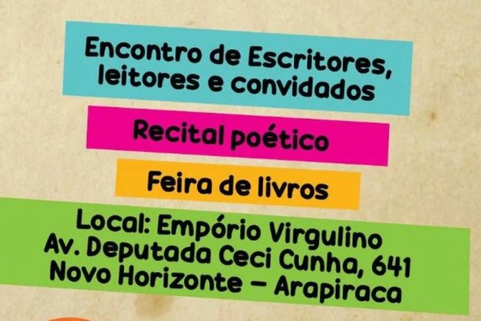 Escritores e leitores vão se reunir em Sarau Literário no Empório Virgulino em Arapiraca