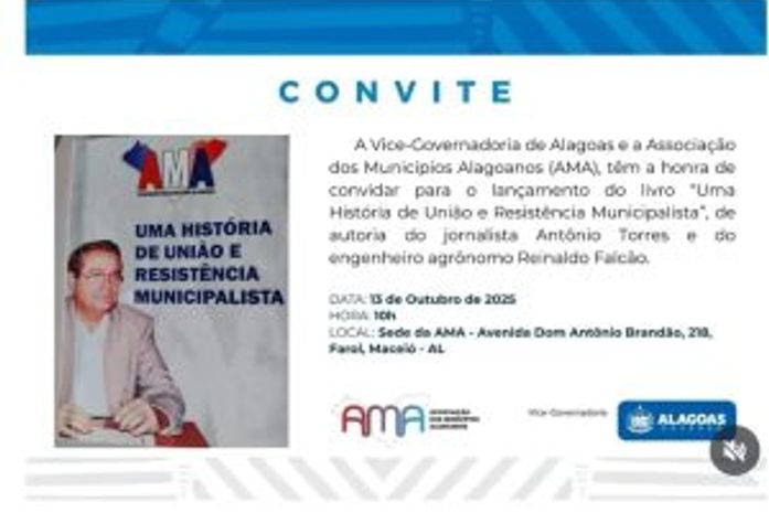 Vice-governador Ronaldo Lessa lança livro na AMA e compartilha trajetória dedicada a Alagoas