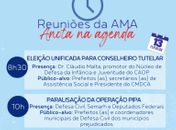 A reunião acontece na próxima segunda-feira, dia 13, da AMA, a partir das 8h30