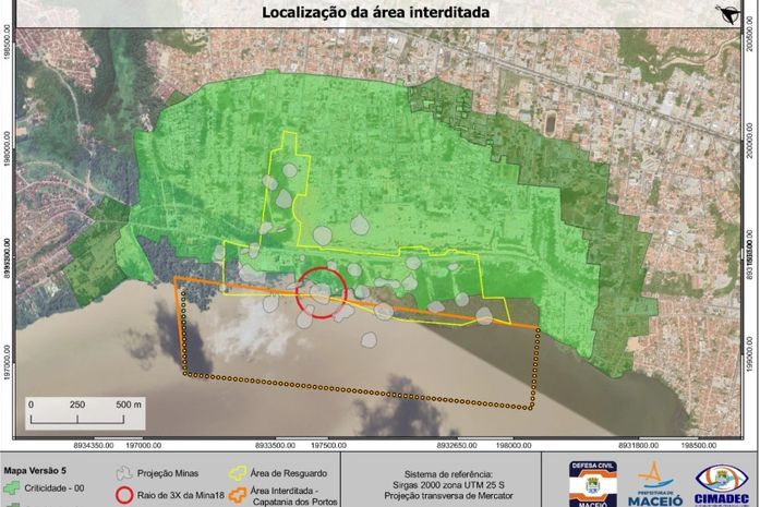 Mina 18: Capitania dos Portos reduz área demarcada na Lagoa Mundaú, por orientação da Defesa Civil