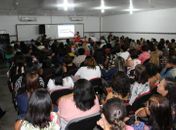 Representante da Defesa Civil esclareceram dúvidas durante mobilização do profissionais da Educação para o treinamento de evacuação do bairro do Pinheiro