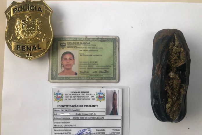 Mulher é presa ao tentar entrar com maconha no Presídio do Agreste de AL