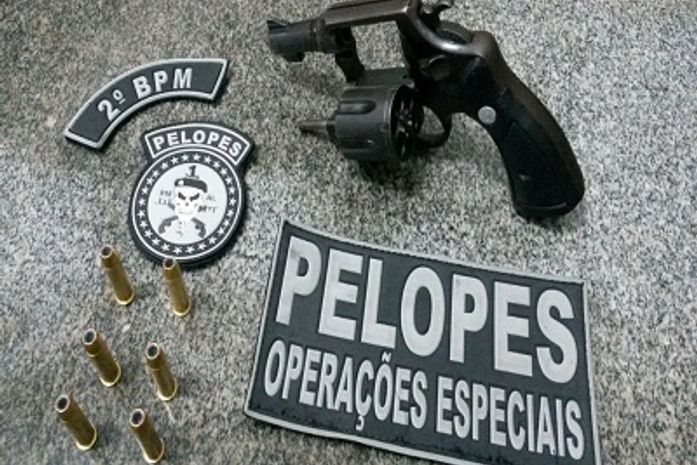 Material apreendido com os jovens