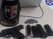 Após as ameaças, homem fugiu, mas foi localizado e detido pela polícia.